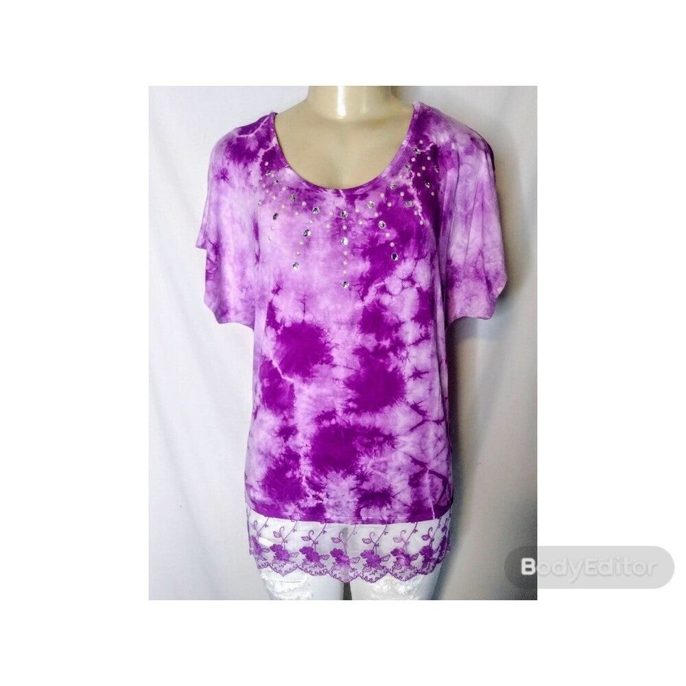 Purple Tie Dyed Top L